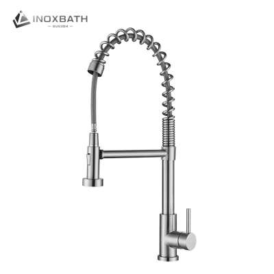 Spot Free Modern Design Stainless Tap Kitchen Sink With Pull Out Kitchen Faucet Locks Single Handle