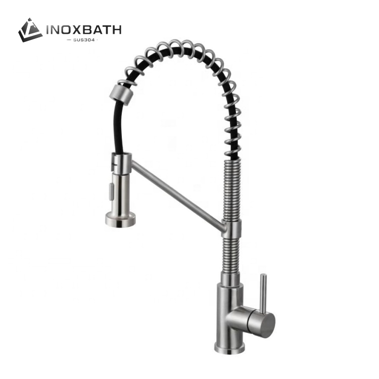 Spring spout sink mixer tap kitchen pull out faucet flexible sprayer pull down kitchen taps